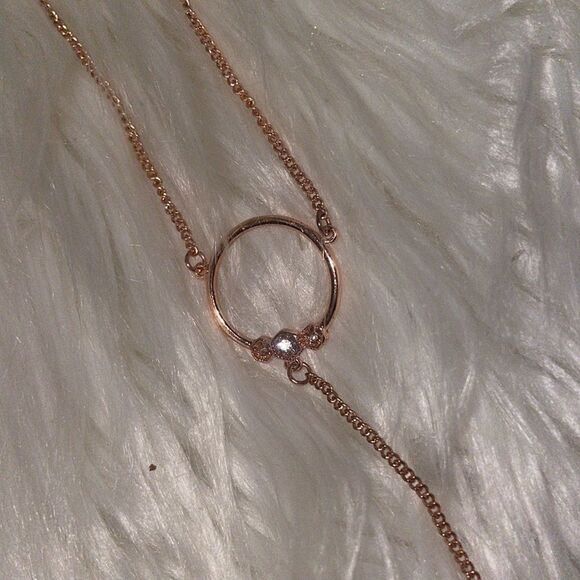 Luv Aj Full Bloom Rose Gold Lariat Necklace, NWT - Picture 5 of 6